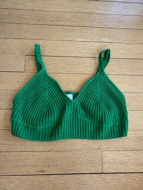 wild fable Emerald Ribbed V-Neck Knit Top